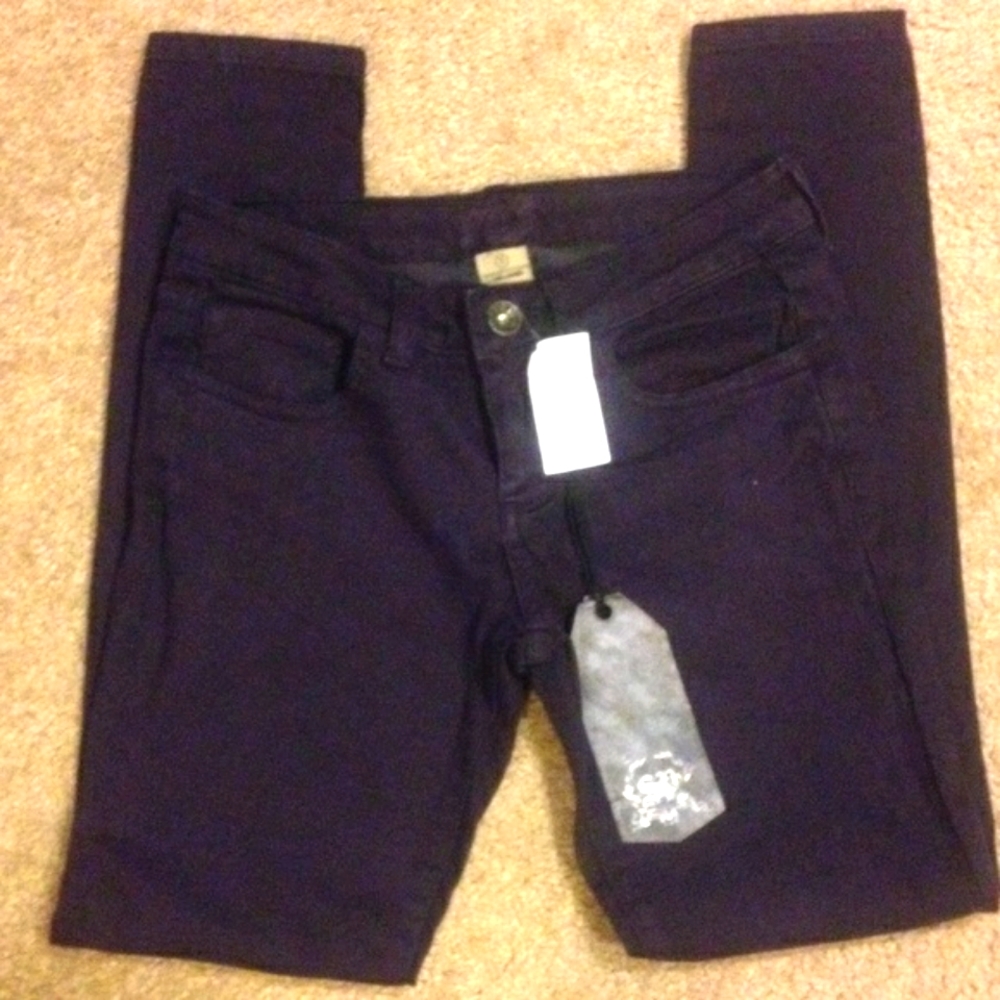 NWT Sneak peek dk purple stretch jeans